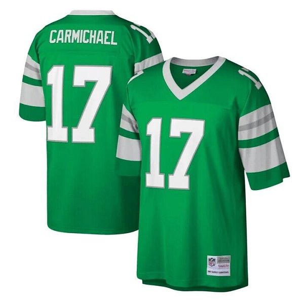 Men's Philadelphia Eagles #17 Harold Carmichael Green Mitchell & Ness Stitched Jersey